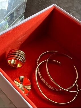Set of 3 Soko 24k Gold-Plated Cuff Bracelets | Timeless Artisan Elegance